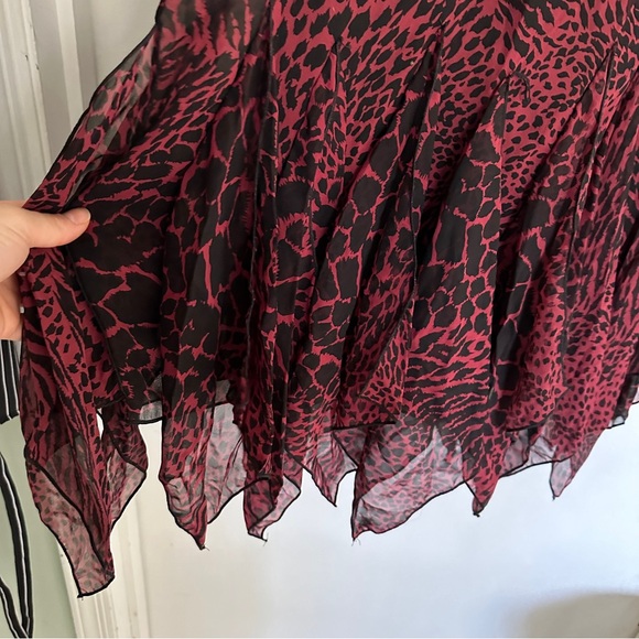 VINTAGE RARE Betsey Johnson silk red animal cheetah leopard dress - Picture 3 of 7